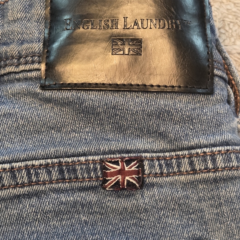 English Laundry Men’s Harrow Straight Fit Stretch Denim Blue Jeans Size 38x30 - Picture 10 of 15
